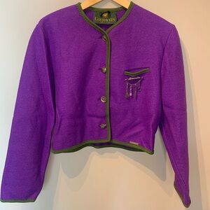 Gorgeous Whimsical Tea Party Purple Sweater